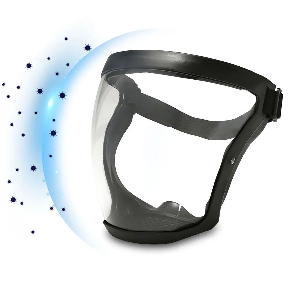 قناع حماية من الرذاذ لكامل الوجه، معدات حماية الوجه الآمنة المضادة للضباب مع فلترين لقص العمل في المختبر والبستنة #3