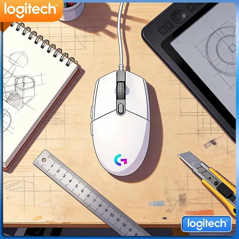 

Logitech G203 Gaming Mouse 8000 DPI LIGHTSYNC RGB 16.8M Colors 6 Keys 85g 2-Year Warranty Mac PC Laptops Smooth