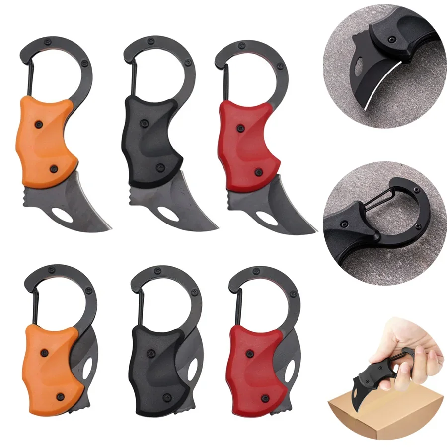 Neue Outdoor Klappmesser Edelstahl Camping Kleine Mini Tragbare Schlüsselbund Messer Schäler Feste Klinge Multi Tool mit Kette