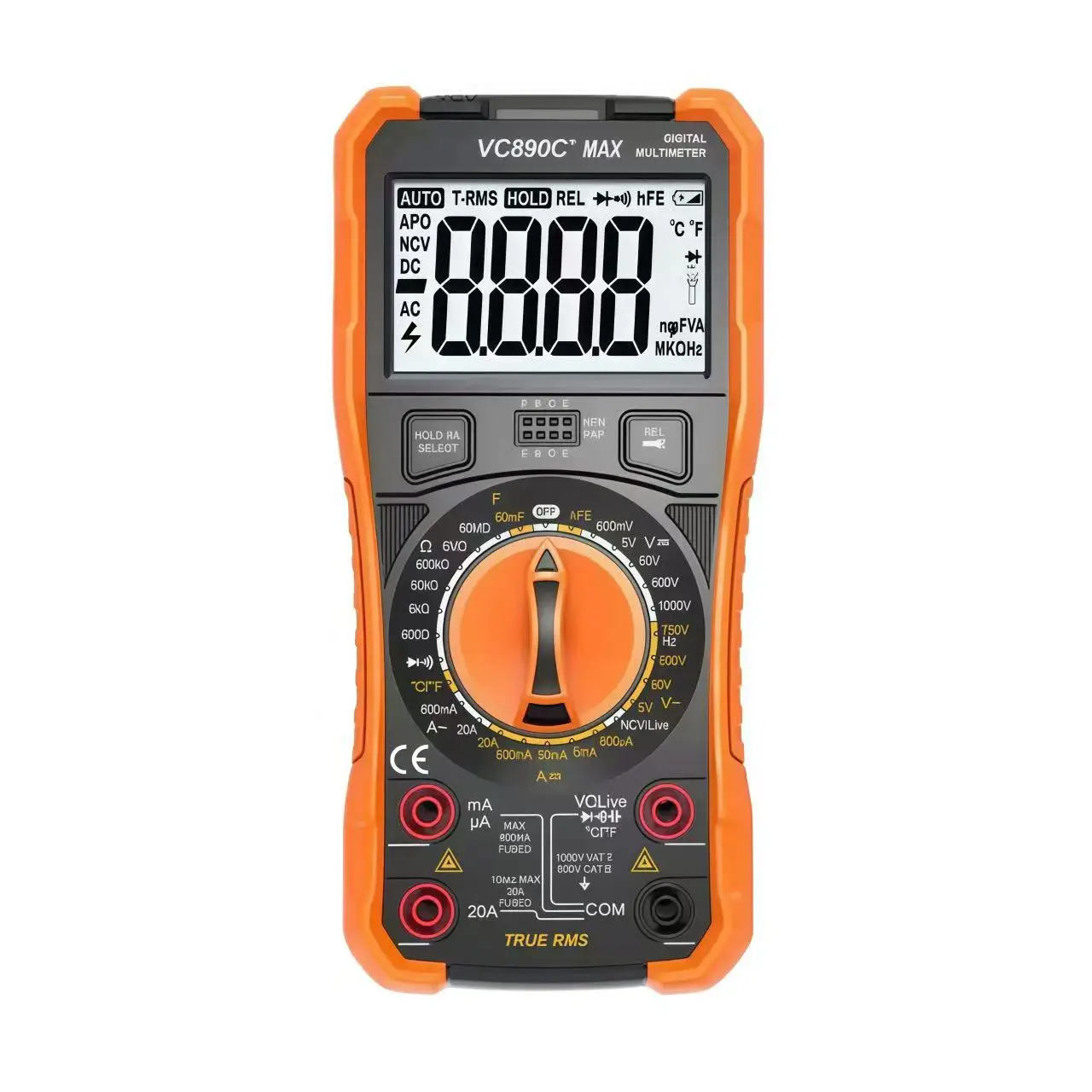 China Factory Hot Selling Professional Mini Smart Auto-range LCD Digital High Accuracy Voltmeter Ammeter Multimeter 1 Year AC