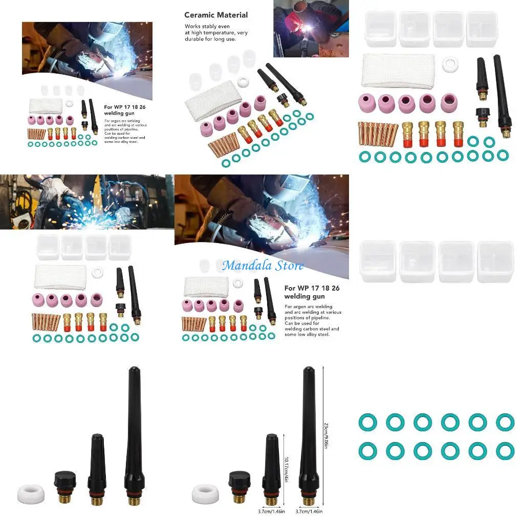 

U2JC Easy to Install TIG Welding Accessory Set Work Efficiency with WP17 18 26 Torch