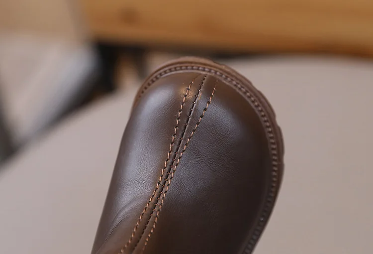 2026 Kinder Kurzstiefel Modische Jungen Schuhe Herbst Winter Leder Kinderstiefel Rutschfeste Kleinkind Mädchen Stiefel Kleinkind Schneeschuhe – Detail 13