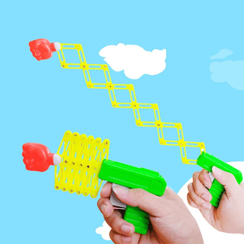 

Retractable Fist Shooter Trick Toy Gun Funny Child Kids plastic Party Festival Gift For fun Classic Elastic Telescopic Fist Toy