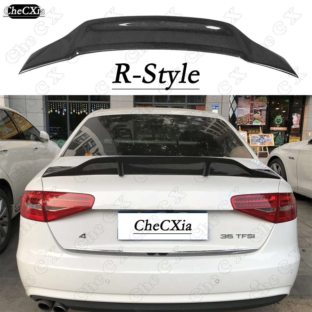 

For Audi A4 S4 RS4 B8.5 100%Real Carbon Fiber Highquality Rear Spoiler Coupe 2013-2016 Trunk Lid R Style