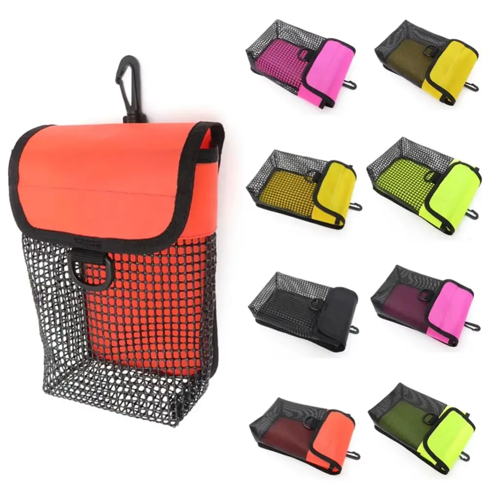 

Durable Nylon Heavy Duty Mesh Bag 20x13x7.3cm Red Yellow Black Safety Marker Buoy Holder Sport Bags Diving Line Wheel Bag