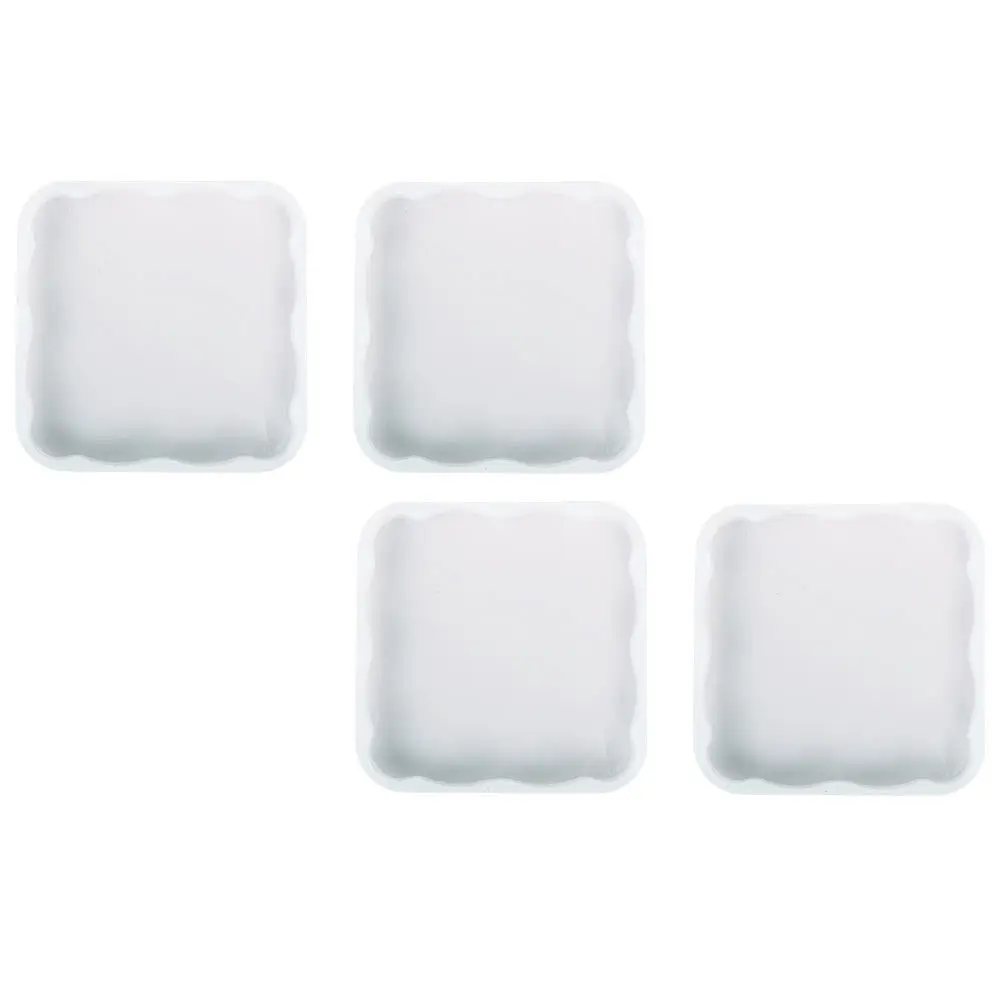 

4Pcs Square Coaster Molds DIY Handmade Cup Mat Mold Creative Silicone Epoxy Mold for Home Decor Molds