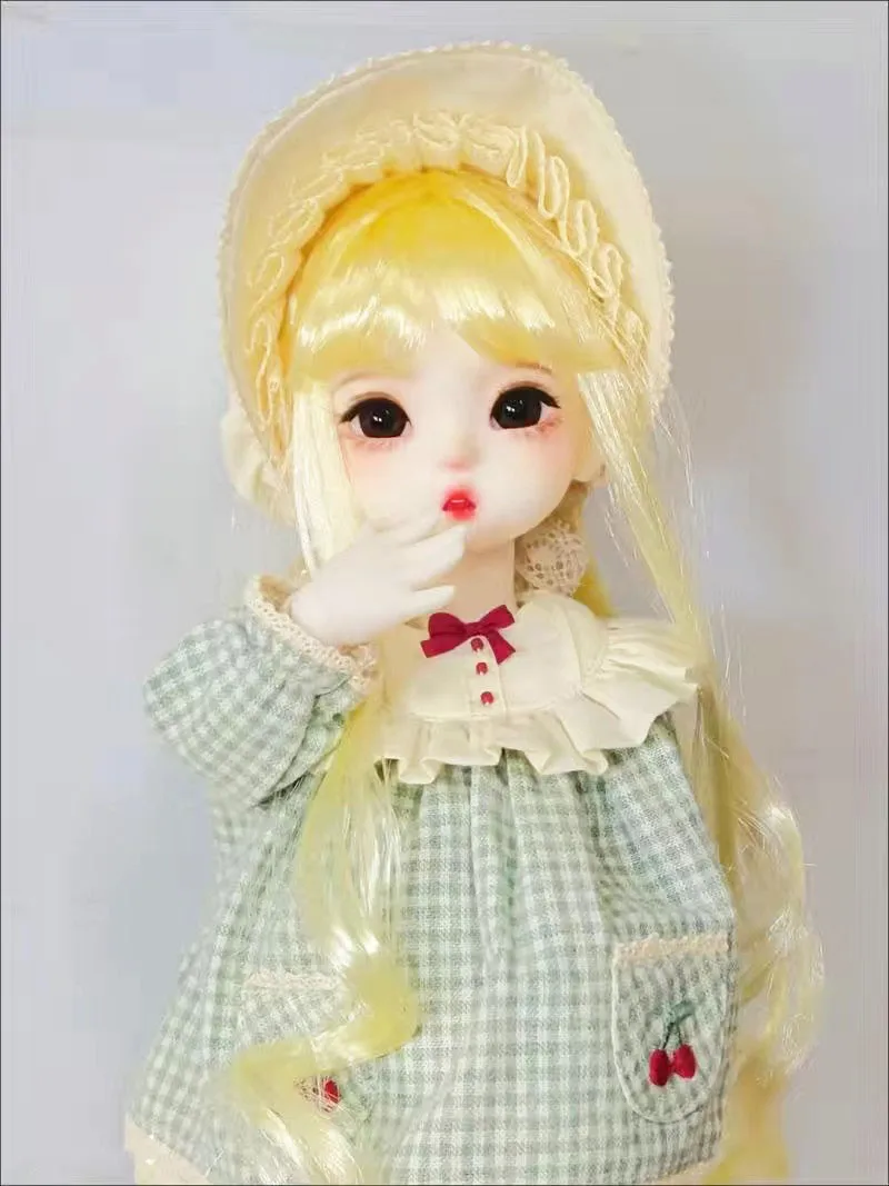 Lovely BJD Doll Hair, 1/8 1/6 1/4 Milk Shredded Large Wavelength Curls Free Shipping