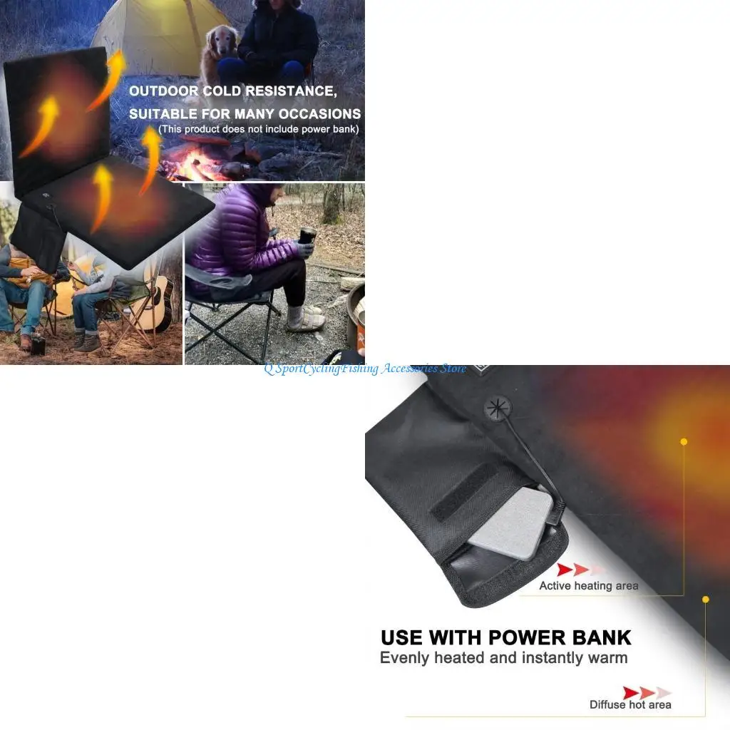 

Кемпинг для обогрева подушки сиденья, теплая подушка для стула, обогреватель чехла для сиденья, с подогревом для