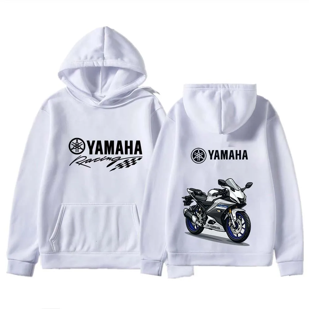 Yamaha Logo Motorcycle Racing Team Outdoor Sports Enthusiasts Men's Fashion Hoodies Women's Sportswear Couple Hoodies