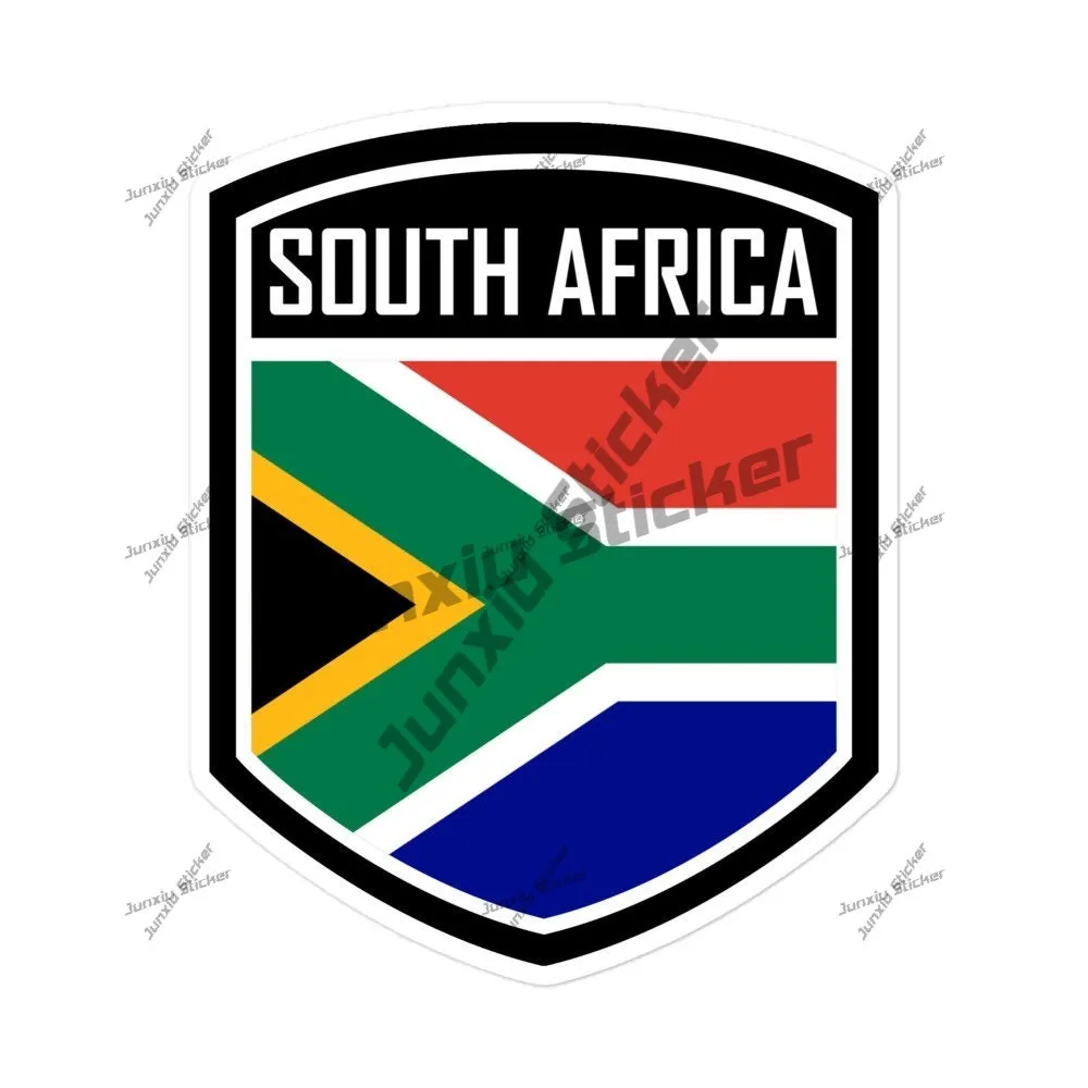 

South Africa Flag Emblem High-quality Sticker Cover Scratches Decoration Voiture Course Motorhome Campe Trolley Case Motorcycle