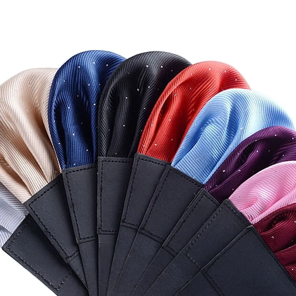 Bawełniany ręcznik do rąk jednolity kolor składany groszek koreański kieszonkowy chusteczka męska