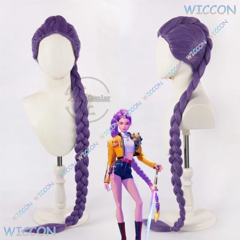 Kpop mira zoey rumi demônio caçador peruca cosplay rosa azul ombre cabelo sintético com couro cabeludo superior para anime bruxa grupo traje