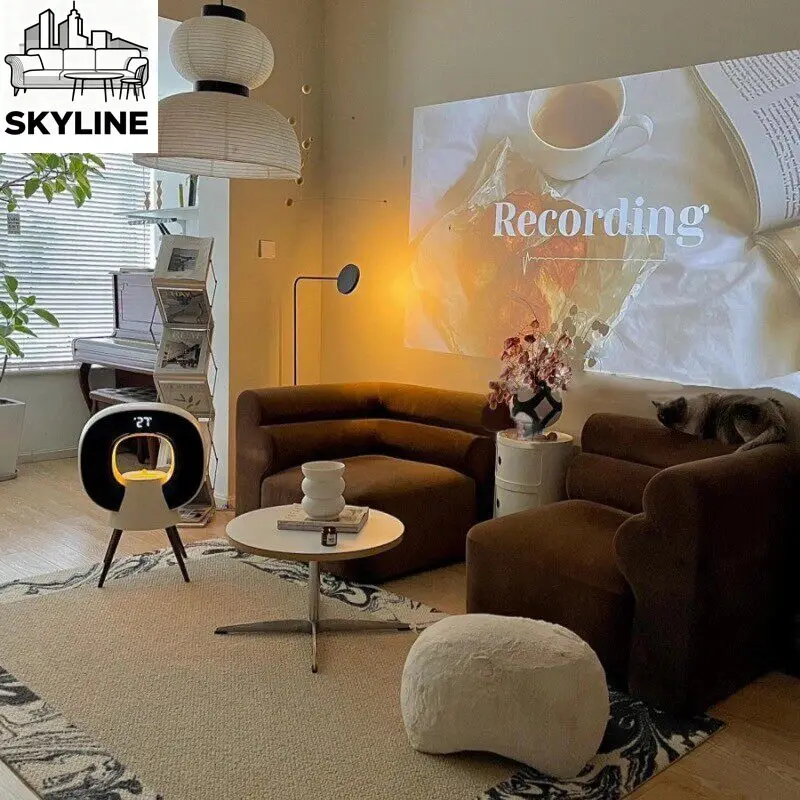 Modular Cream Velvet Sofa Set, Vertical Lounge Couch for Living Room Hotel Store