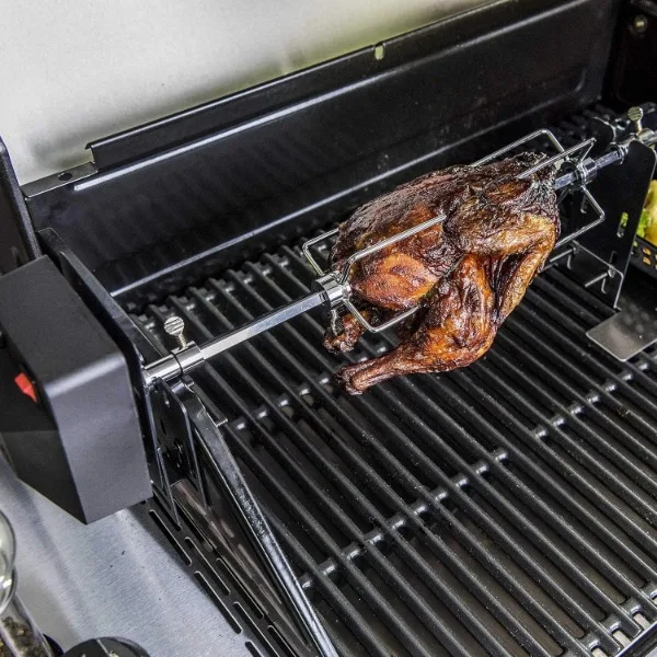 Char-broil อเนกประสงค์ rotisserie สีดำ