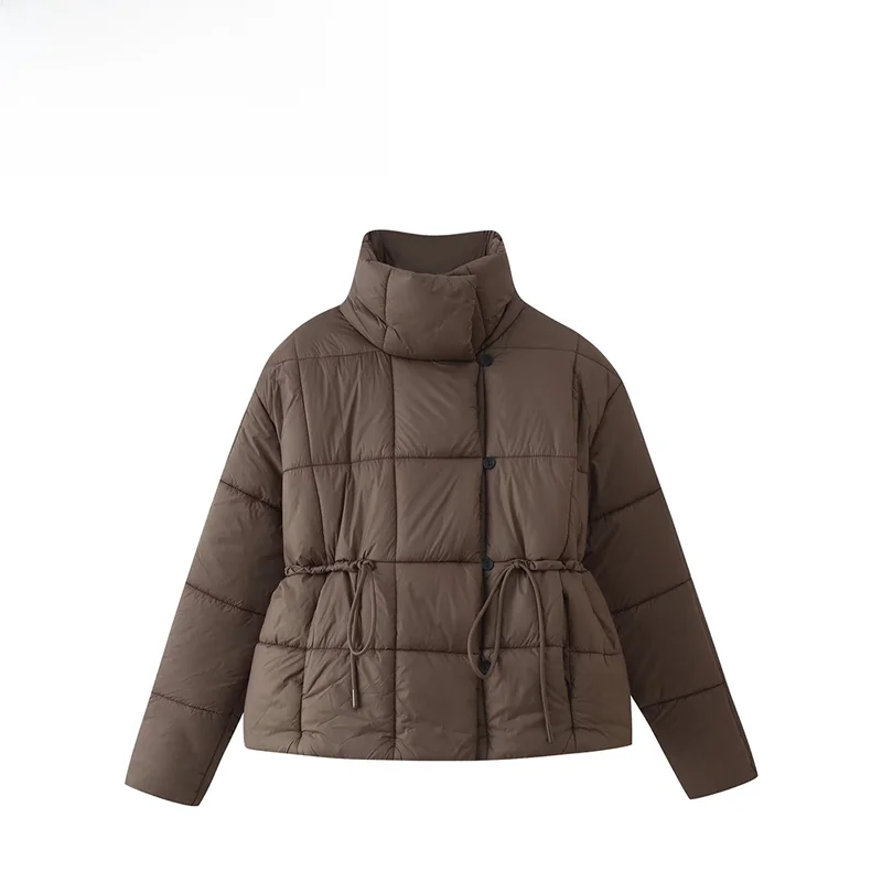 

Сводная осенняя женская хлопковая куртка с поясом Ele, простой дизайн, универсальный базовый сарафан для женщин