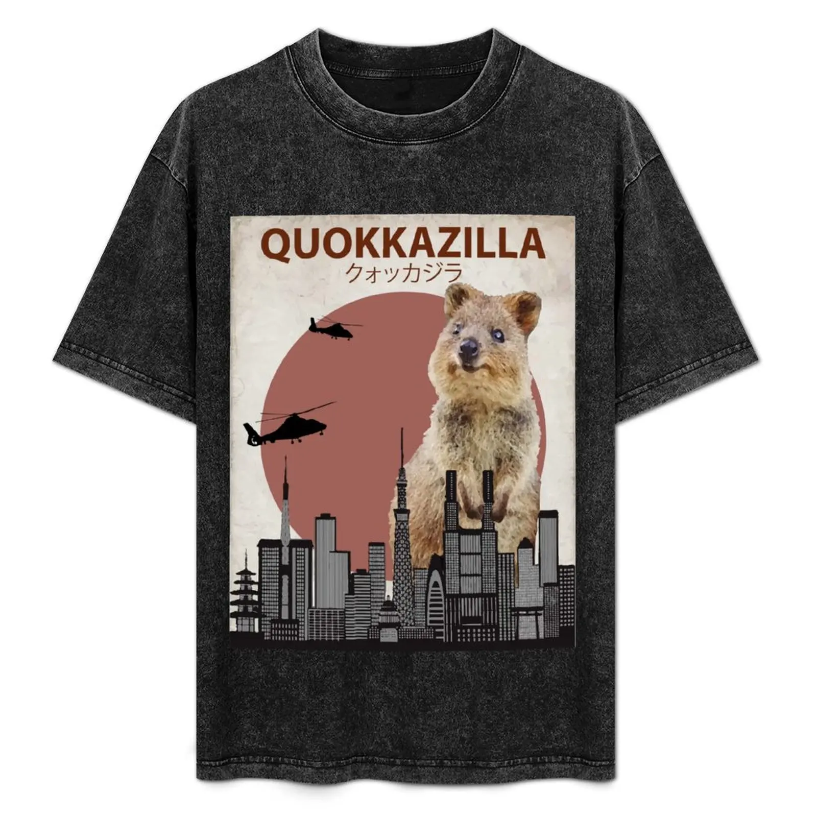 Quokkazilla Quokka Giant Monster Parody T-Shirt croswit shirt man cute tops cotton t shirt men