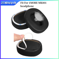 For 1MORE MK801 Headphone Earpad Soft Protein Leather Memory Foam Sponge Cover Repair Parts Earphone SleeveDurable Ear Pads