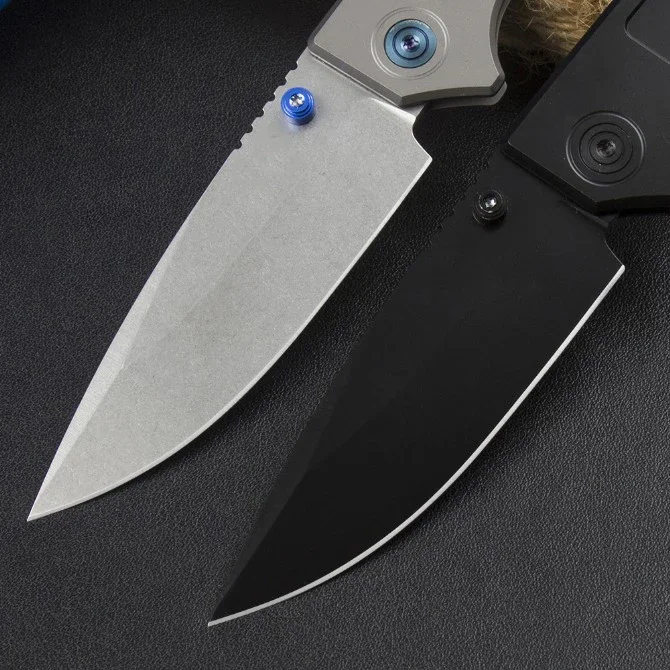 Couteau Pliant de Poche Papillon BM748 Lame M390, Manche en Alliage de Titane, DulHunting, Camping, Outil de Survie EDC, Opaque