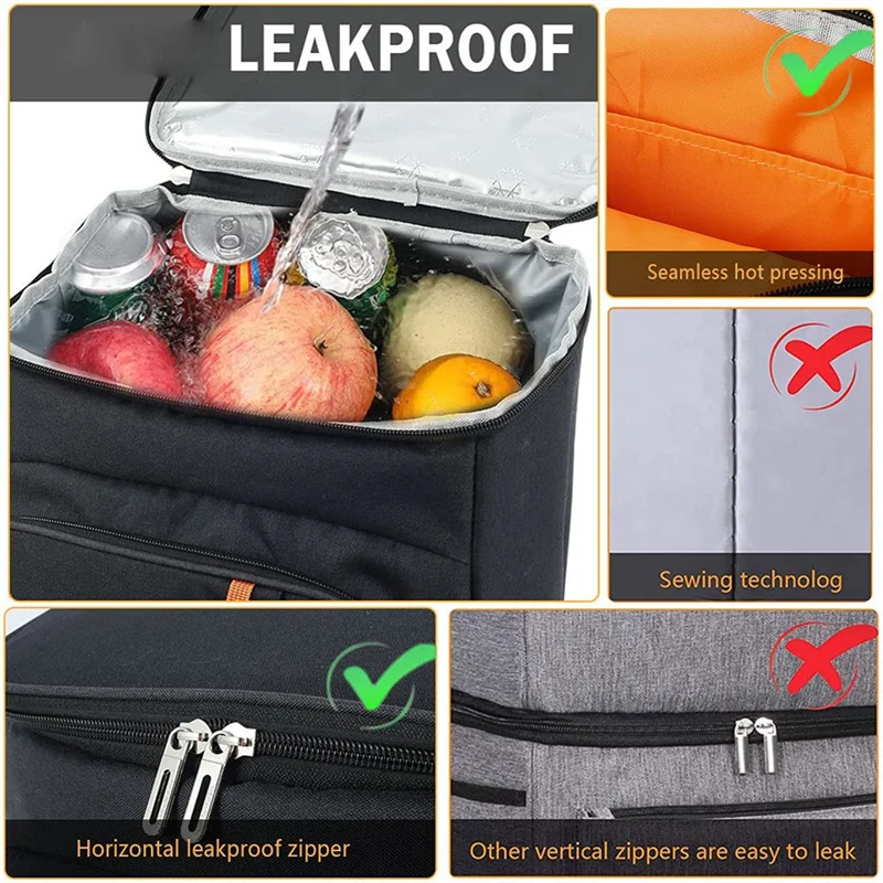 

A29Z-рюкзак большой емкости с морозильной камерой, герметичный изолированный рюкзак, мягкая сумка, контейнер для еды для путешествий, пляжной школы