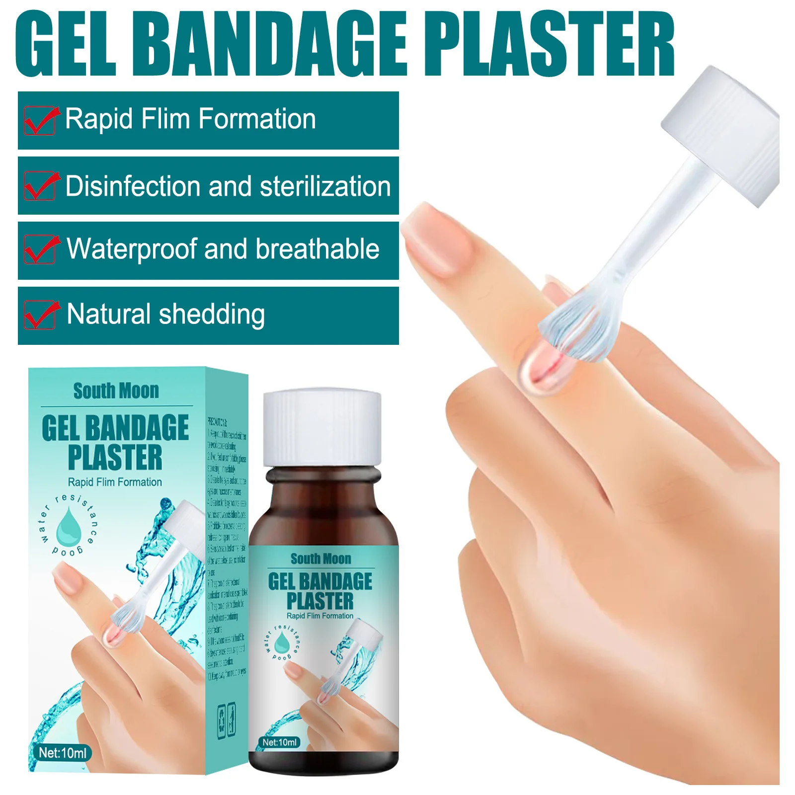 Breathable And Waterproof Wound Healing Gel Liquid Bandage Wound Patch Liquid Band Aid Spray Wound Hemostatic Glue