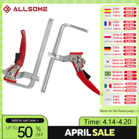 Allsome 2pcs Ratcheting Table Clamp, Quick Release Clamp For MFT and Guide Rail System, Bar Clamp