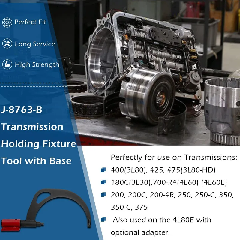 YMT J-8763-B Transmission/Small Engine Holding Fixture Tool with Base For Transmissions 475(3L80-HD), 700-R4 (4L60) (4L60E) More