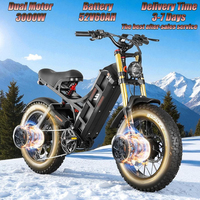 Eahora Romeo Electric Bicycle 3000W Powerful Dual Motor 52V60AH Battery E-bike 20*4.5 Fat Tire Mountain Off-road Electric bike