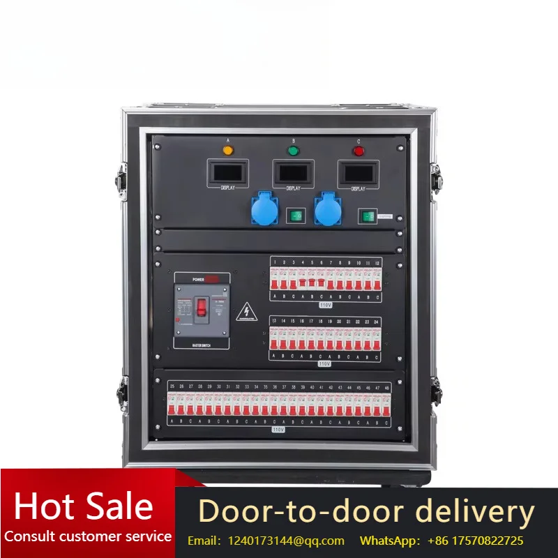 

6-Road 20A American Edison Plug Power Distribution Equipment, 8-Way 19-Pin Output, 32A AC, 63A Power Distributor (Customizable)