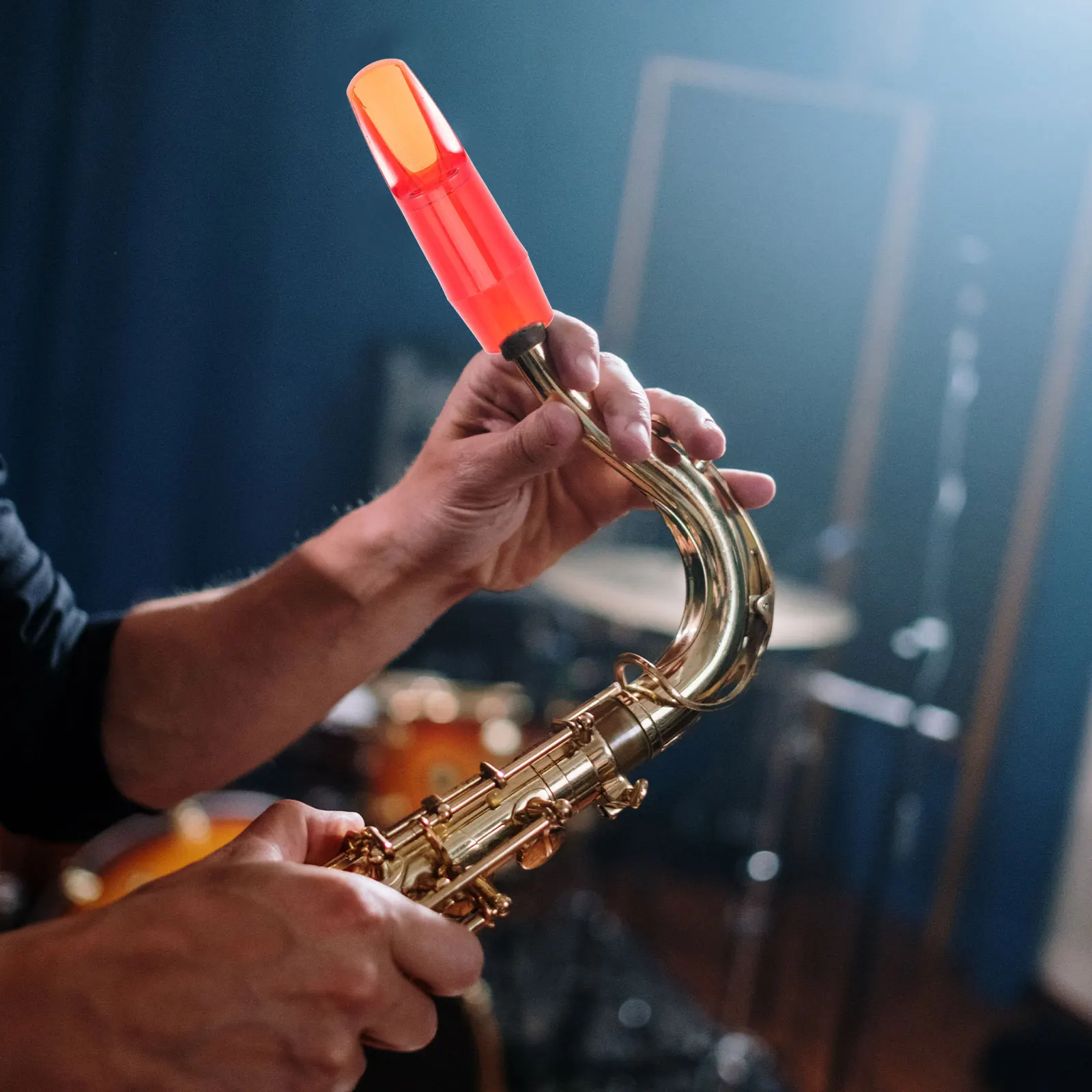 

Alto Saxophone Mouthpiece Replacement Durable Plastic Red Accessories Musical Multi function Practice Beginner Useful