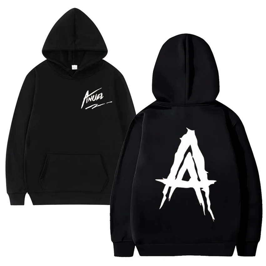 

Rapper Anuel AA Graphics Hoodie Men Women Casual Fashion Fleece Long sleeve Sweatshirts Unisex Hip Hop Oversized Print pullovers