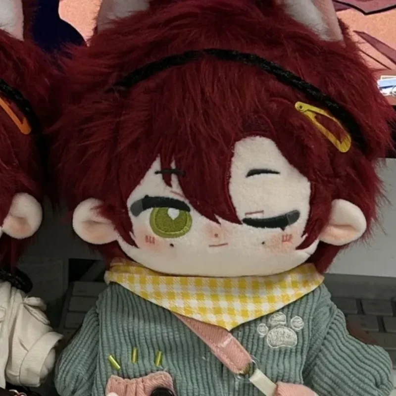 

Stuffed 20CM Genshin Impact Shikanoin Heizou Cosplay Plush Doll Ears Body Dress Up Plushie Puppet Figure Toys Xmas Gifts