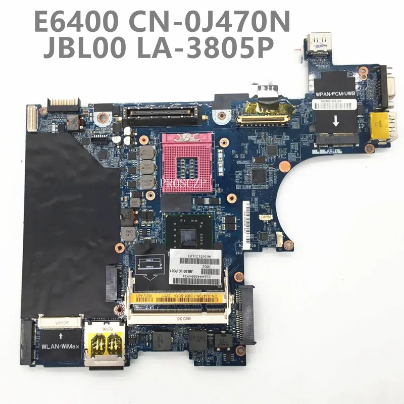 

CN-0J470N 0J470N J470N High Quality For Dell E6400 Laptop Motherboard JBL00 LA-3805P Mineboard 100% Full Tested Working Well