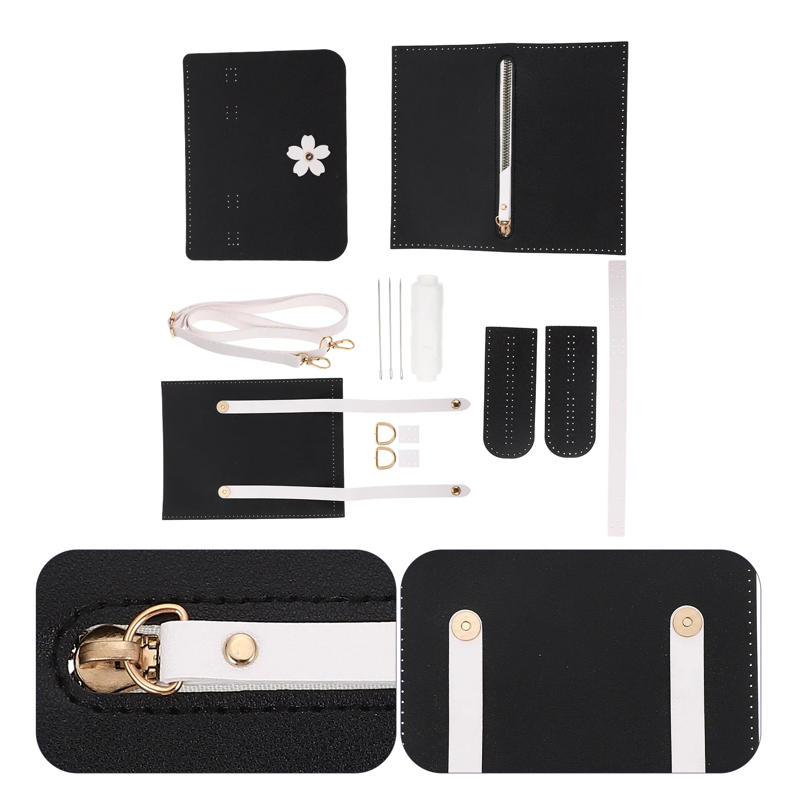 

1Set DIY PU Chain Bag Material Square Shoulder Bag Making Kit Handmade Kit for Women Gift Craft Supplies Handmade DIY Material