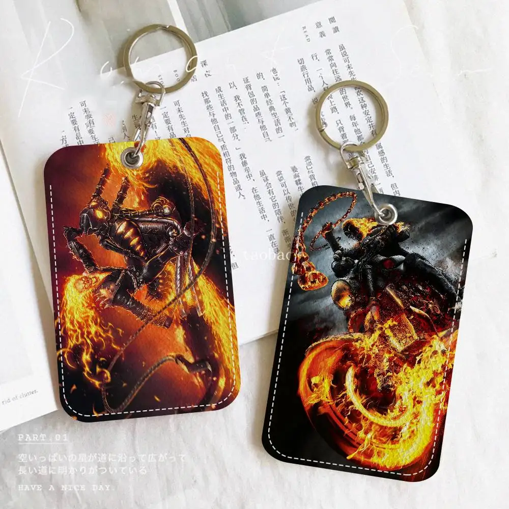 Ghost Rider 1pc INS Creative Cartoon Student Campus Card Holder For Meal Card, Bus Card, Work Card, Etc