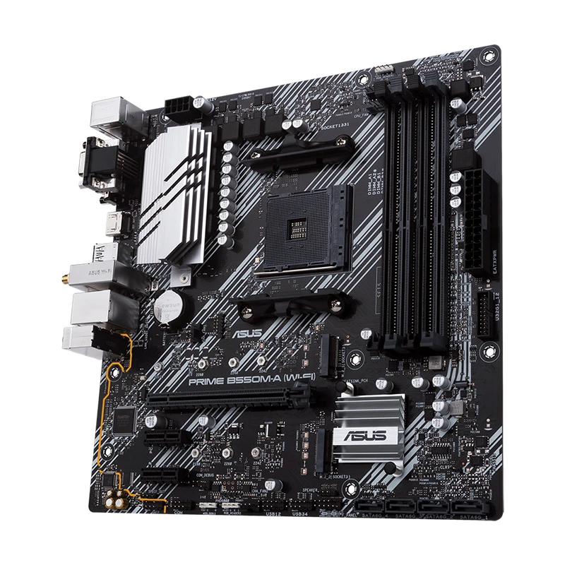 Imagem -02 - Placa-mãe Asus Prime B550m-a Wifi ii Suporte Ryzen 3600 5600 5700 5800x3d Cpu Ddr4 4866mhz 128gb Hdmi Nvme M.2 Am4 Placa-mãe