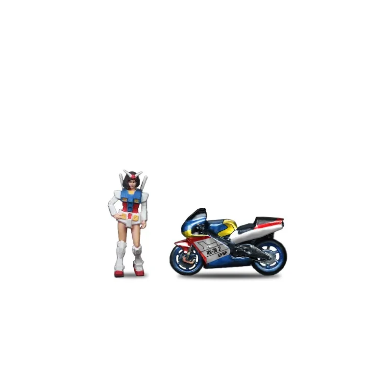 

1:64 Honda Mecha Girl Motorcycle Doll Set Resin Model