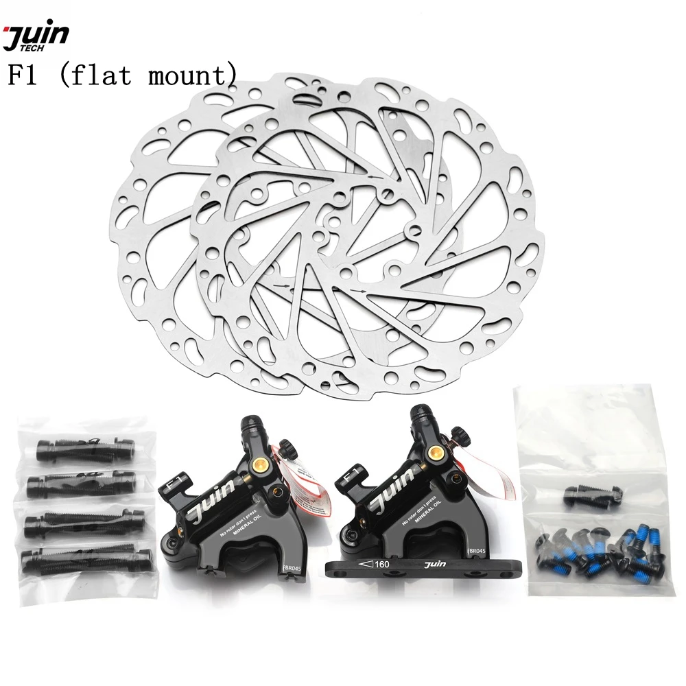 Juin Tech F1 Flat mount Line Pull Hydraulic Disc Brake caliper Road CX Gravel 160mm cyclocross bike