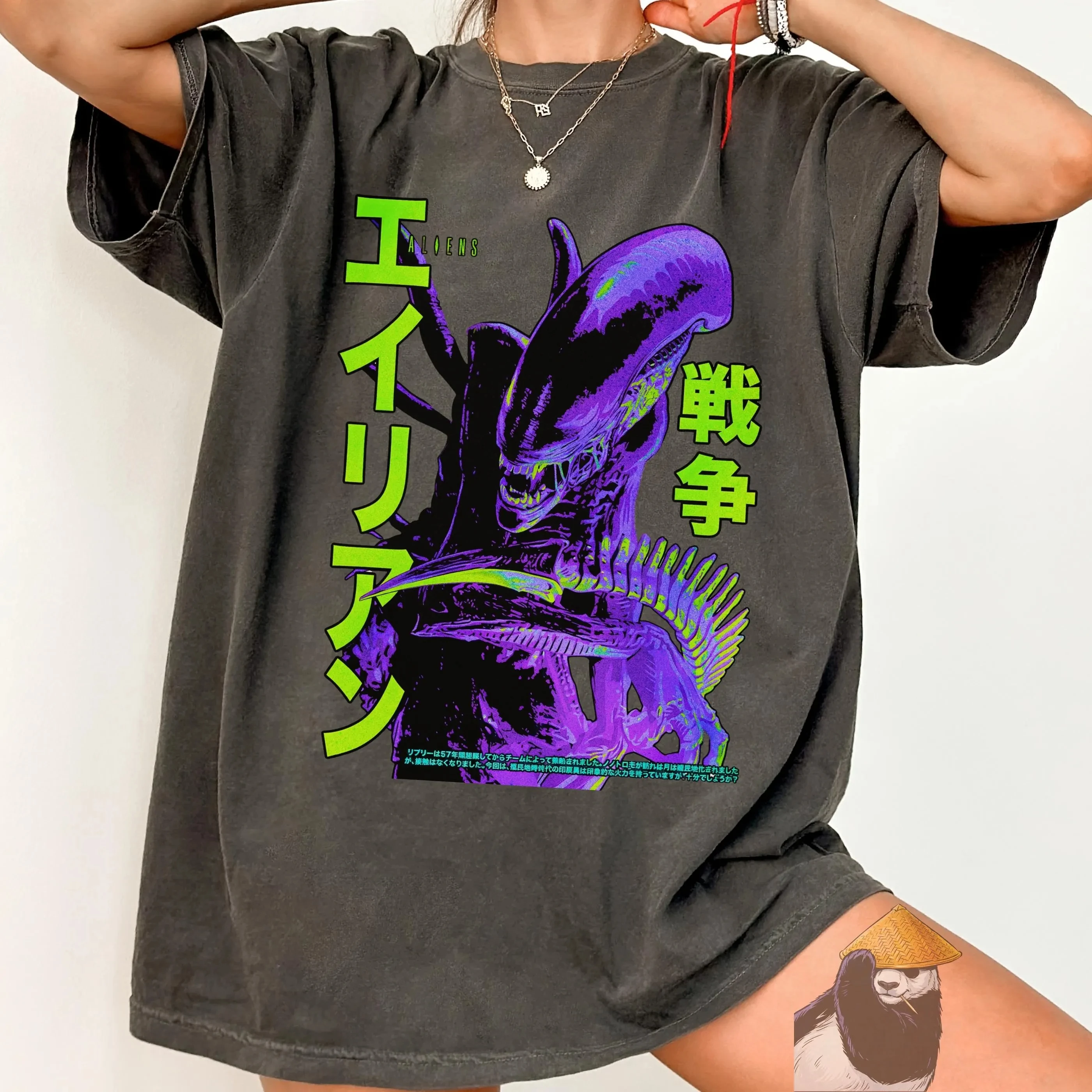 Alien Terror Shirt Women's Short Sleeve Clothing Gift Retro Monster Pattern T-shirt Daily Casual Street Dressing