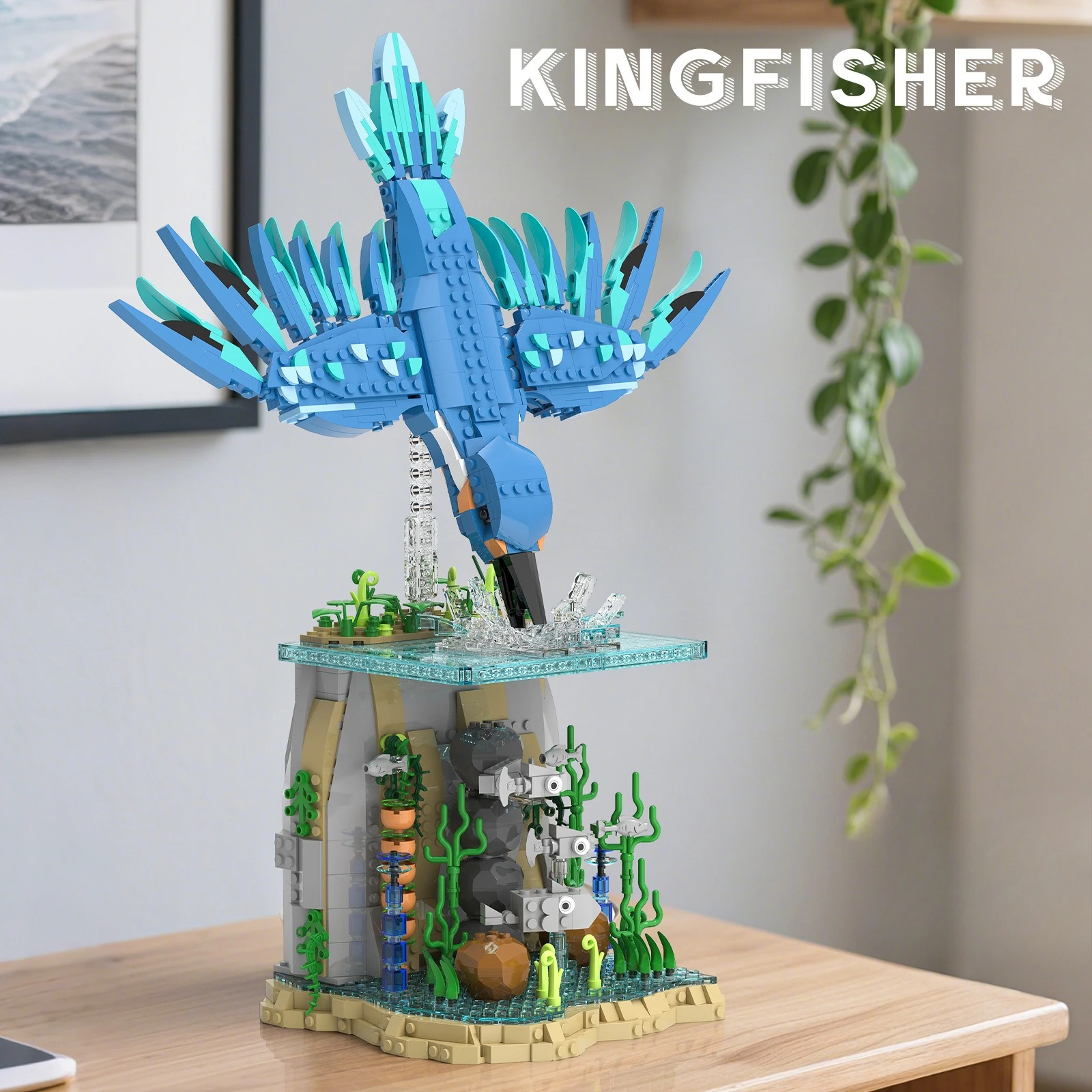 

Зимородок, модель животного, строительные блоки, развивающая игрушка для детей, маленькие кирпичи, обучение STEM