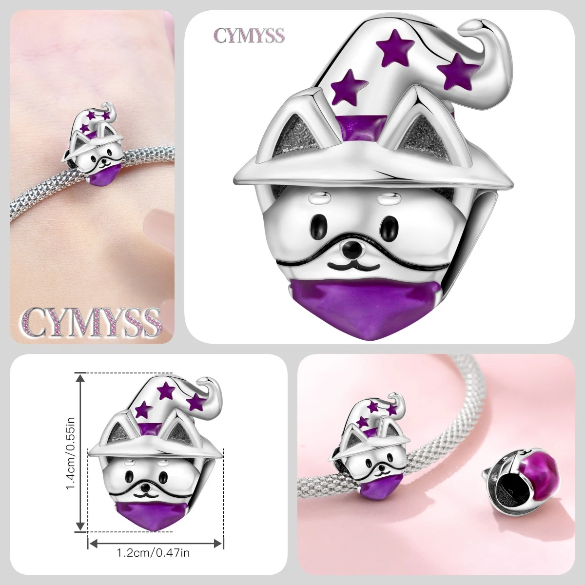 925 Sterling Silber Niedlicher Kuckucksuhr-Charm Kürbis-Perlen DIY Halloween Anhänger Schmuck Geschenke für Frauen & Mädchen Halloween-Party – Detail 6