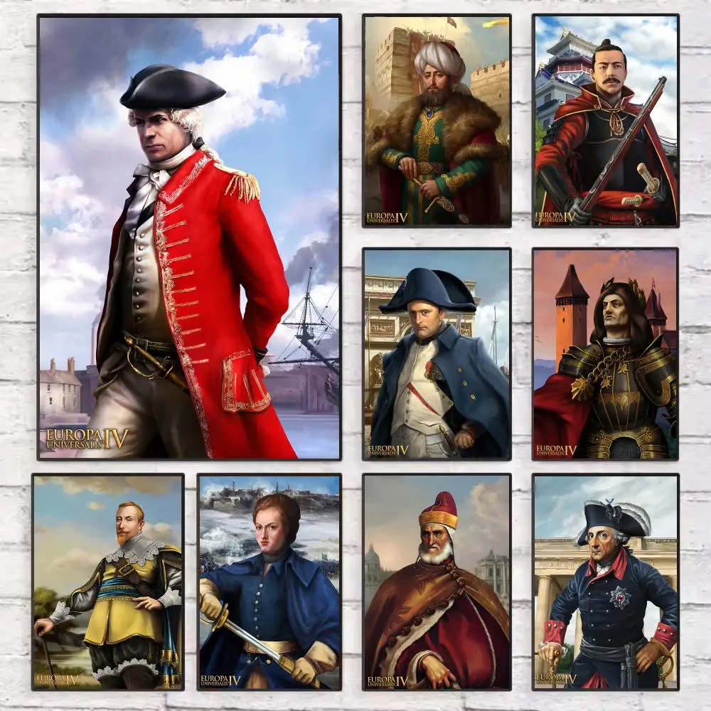 

Game E-Europa U-Universalis IV Poster Wall Art Sticky for Living Room Bedroom Office Hallway Bar Home Decor Gift Idea