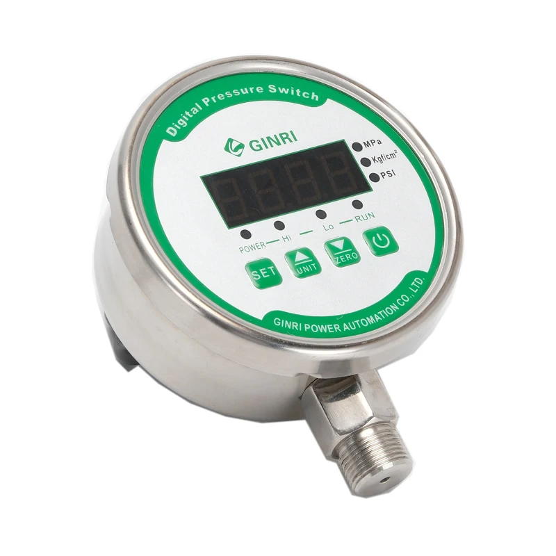 DPR-S92 Intelligent Digital Pressure Switch Controller 304 Stainless Steel Digital Double Output Pressure Gauge