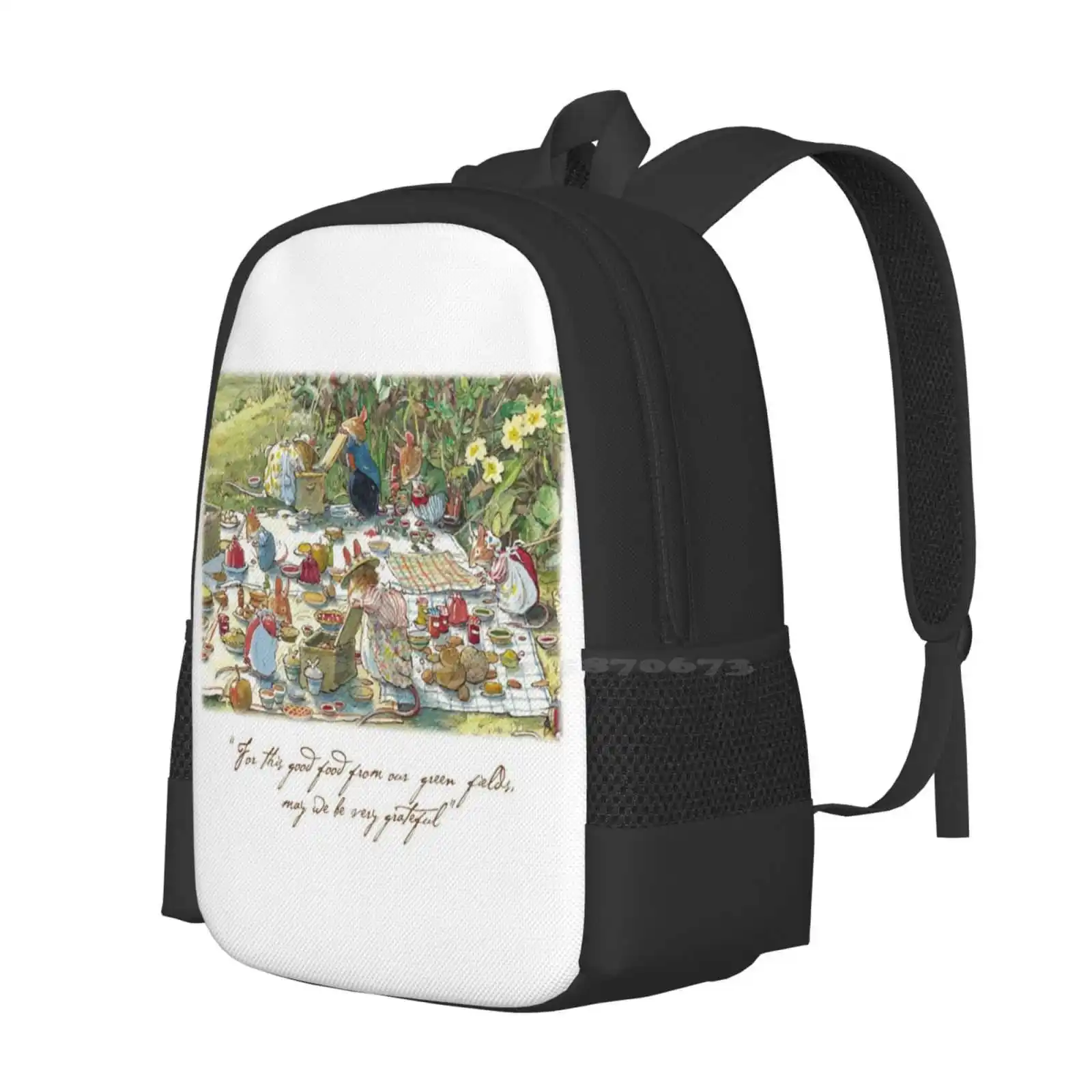 Picnic Time School Bags For Teenage Girls Laptop Travel Bags Brambly Hedge Jill Barklem English Quintessential British