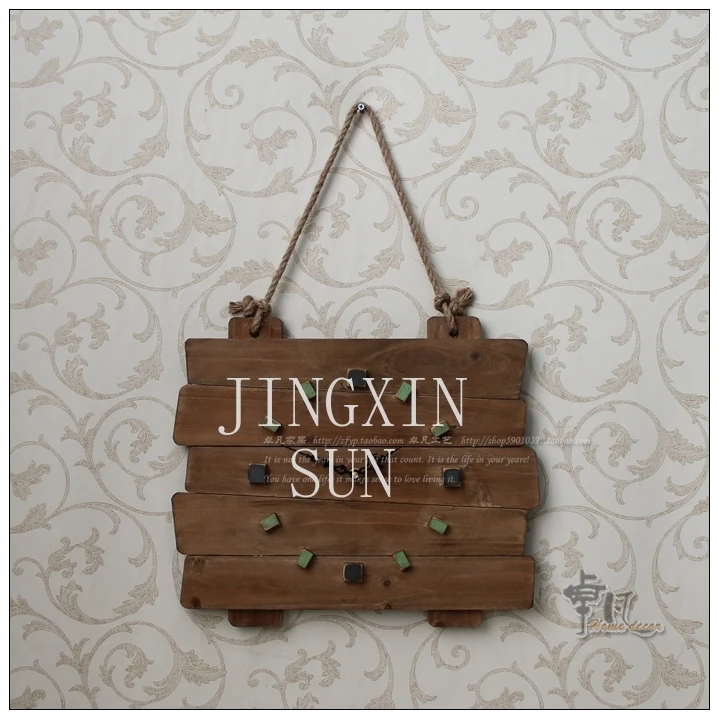 

American country creative solid wood wall clock home bar fashion decoration log clock retro nostalgic silent clock