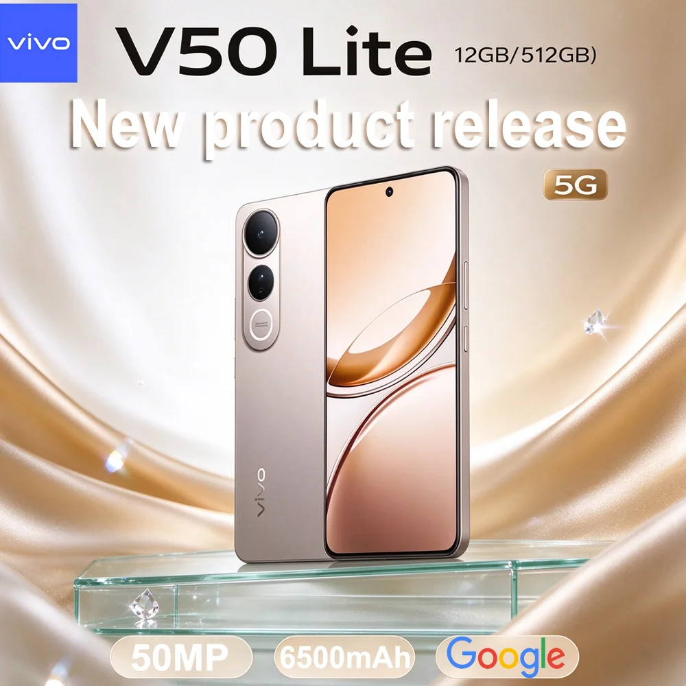 Smartphone VIVO V50 Lite 5G: Tela 6.77" e Bateria 6500mAh