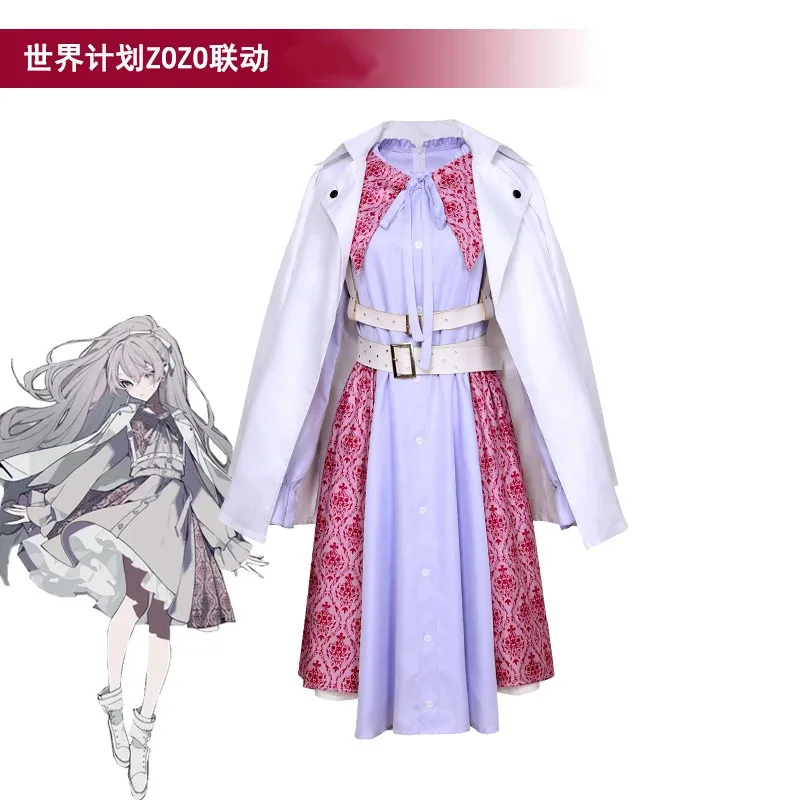 

Project Sekai Colorful Mikuu Zozo Dress With Accessories Anime Halloween Costume for Woman Disguise Stage Wear 5ft 5ftu^