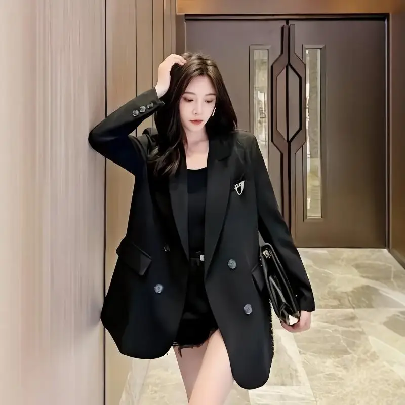 

Элегантный женский свободный костюм-двойка (жакет и брюки) для весны и осени, новинка от бренда Sle, распродажа, полиэстер, 100%, для повседневной носки