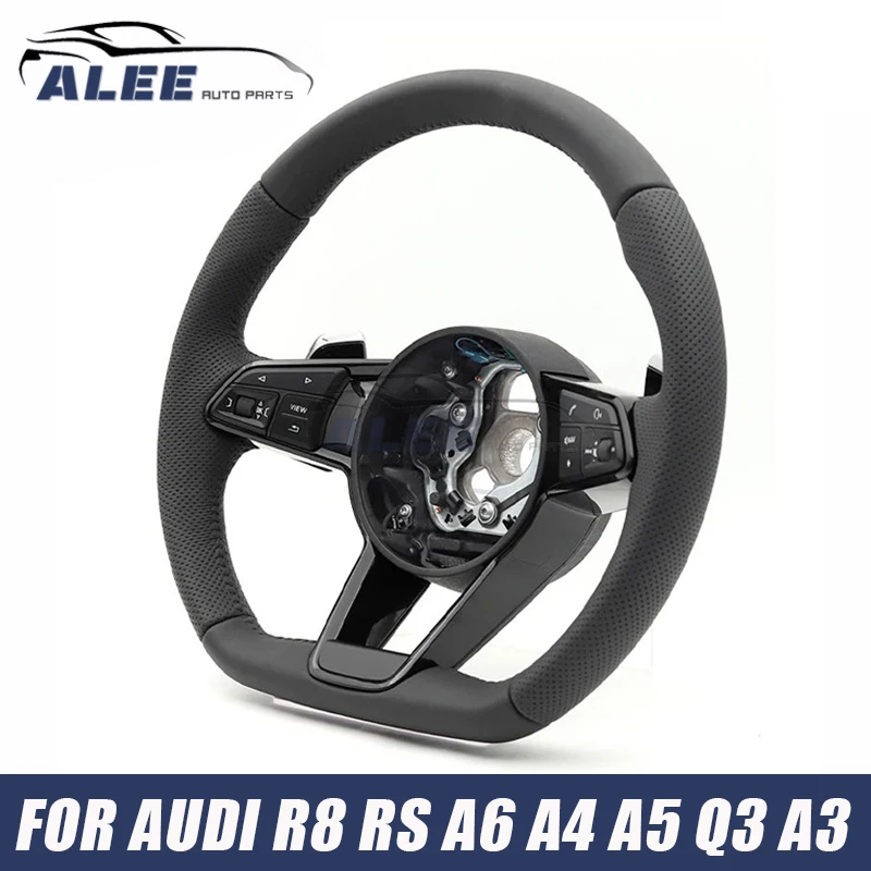 

Car Nappa Leather Steering Wheel Fit for Audi TT TTS TTMK2 TTMK3 R8 RS S3 S8 A3 A4 A5 A6 A6L A7 Q3 Q2 Q6 Q7 Q8 Car Accessories