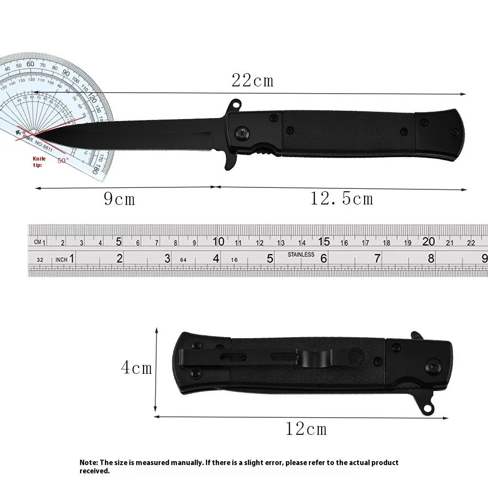 Tragbares Klappmesser für den Außenbereich, hohe Härte, Edelstahl, Taschenmesser, Camping, Überleben, Gemüseschälmesser, EDC Ha