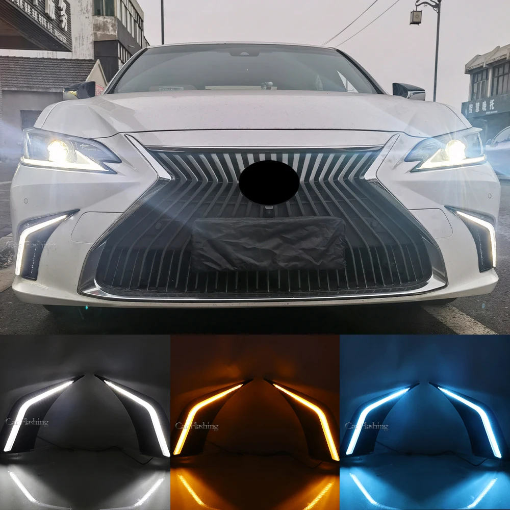 

2 pcs Daytime Running Light Retrofit For Lexus ES200 ES250 ES300h 2018 2019 2020 2021 2022 LED Daylight DRL Auto Accessories